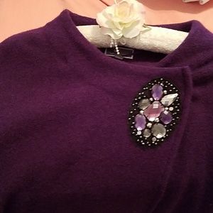 Embellished Wool Topper Sweater